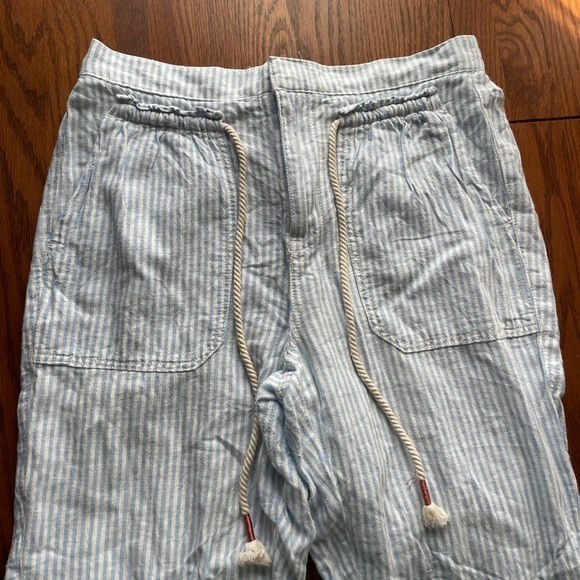 Anthropologie linen striped pull on pants womens S - Picture 3 of 6